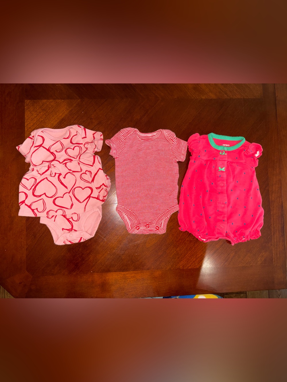 Girls Bundle Baby Pink Heart & Stripe Bodysuit Bundle